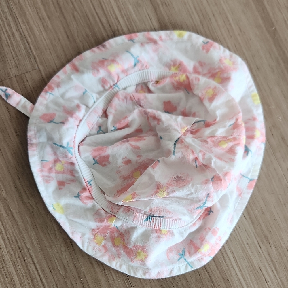 🔥clearance🔥 Floral Pink and White Kids Sun Hat